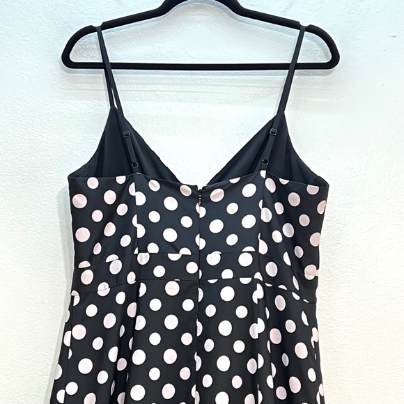 Eliza J Black and White Polka Dot High Low Dress - Picture 7 of 12